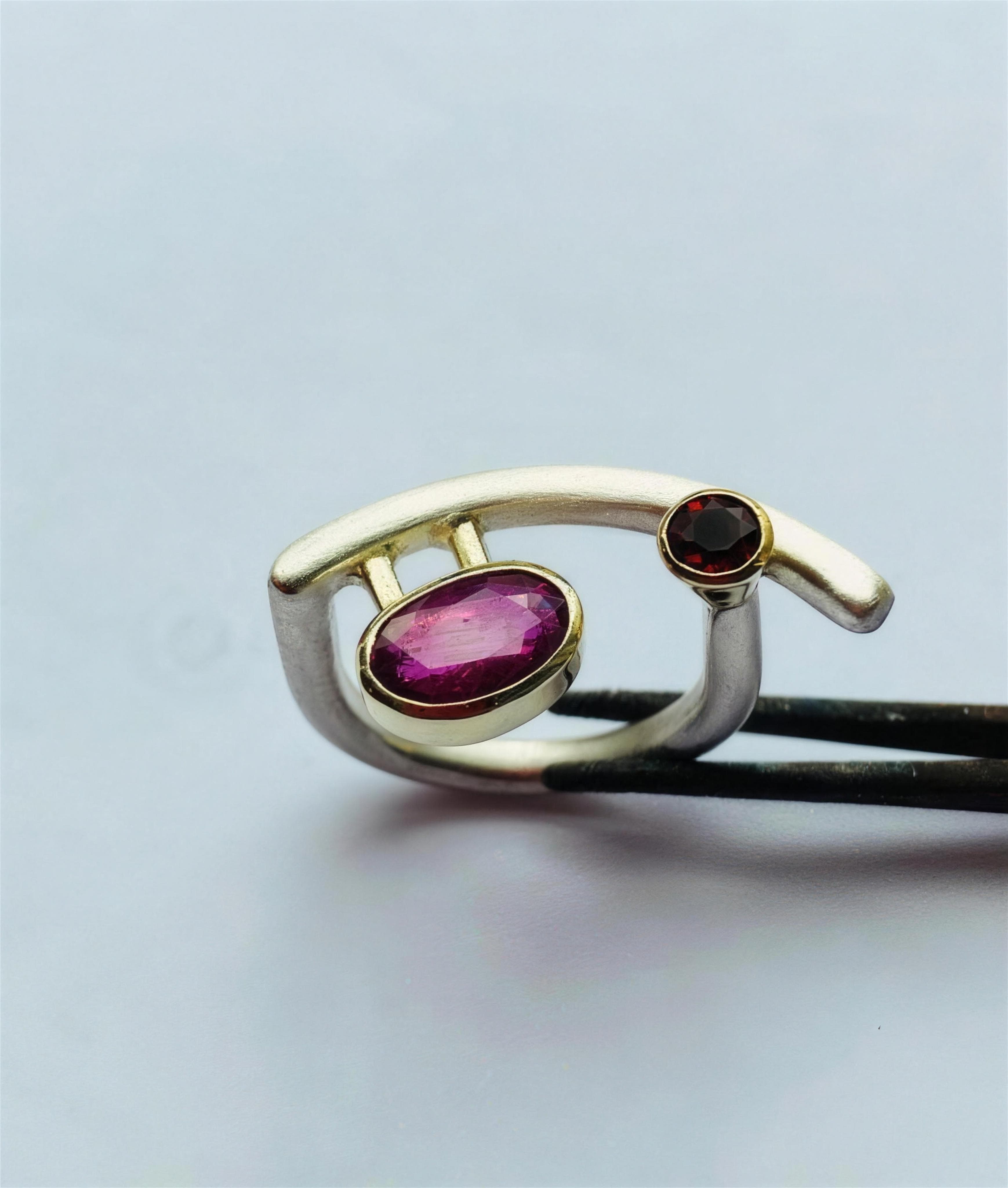 Gold ring with ruby